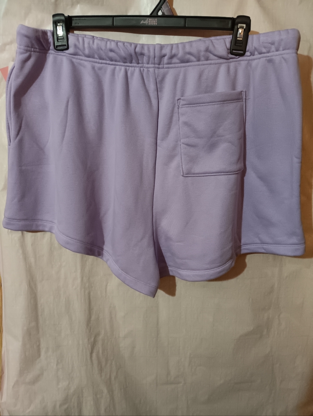Lilac Floral-Embroidered Lounge Shorts with Drawstring - Picture 3 of 7
